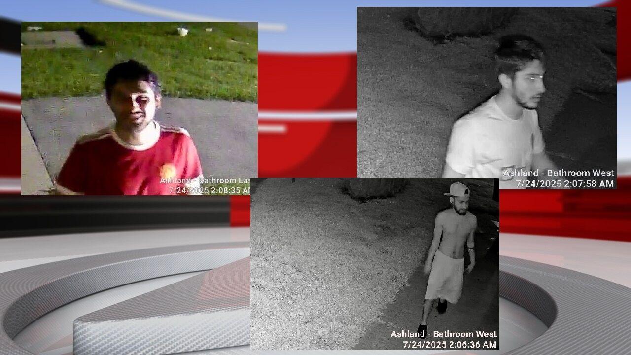 Clarksville police looking for 2 men who caused damage at Ashland Park
